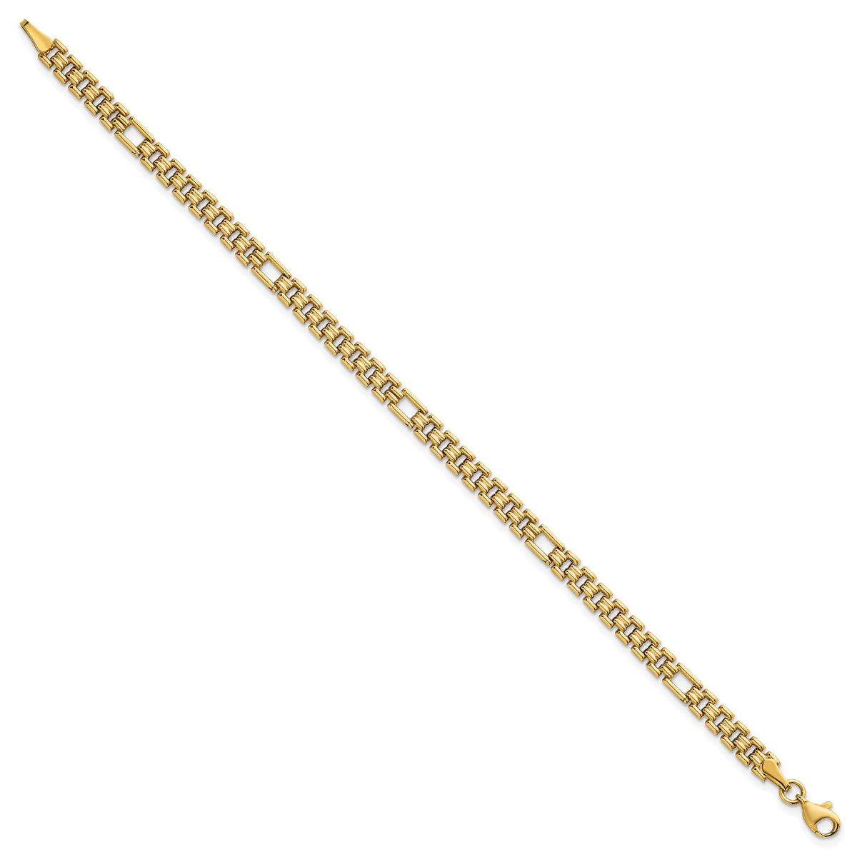 14K Polished Fancy Link 7.5in Bracelet-SF3176-7.5
