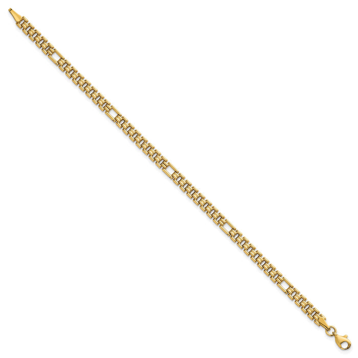 14K Polished Fancy Link 7.5in Bracelet-SF3176-7.5