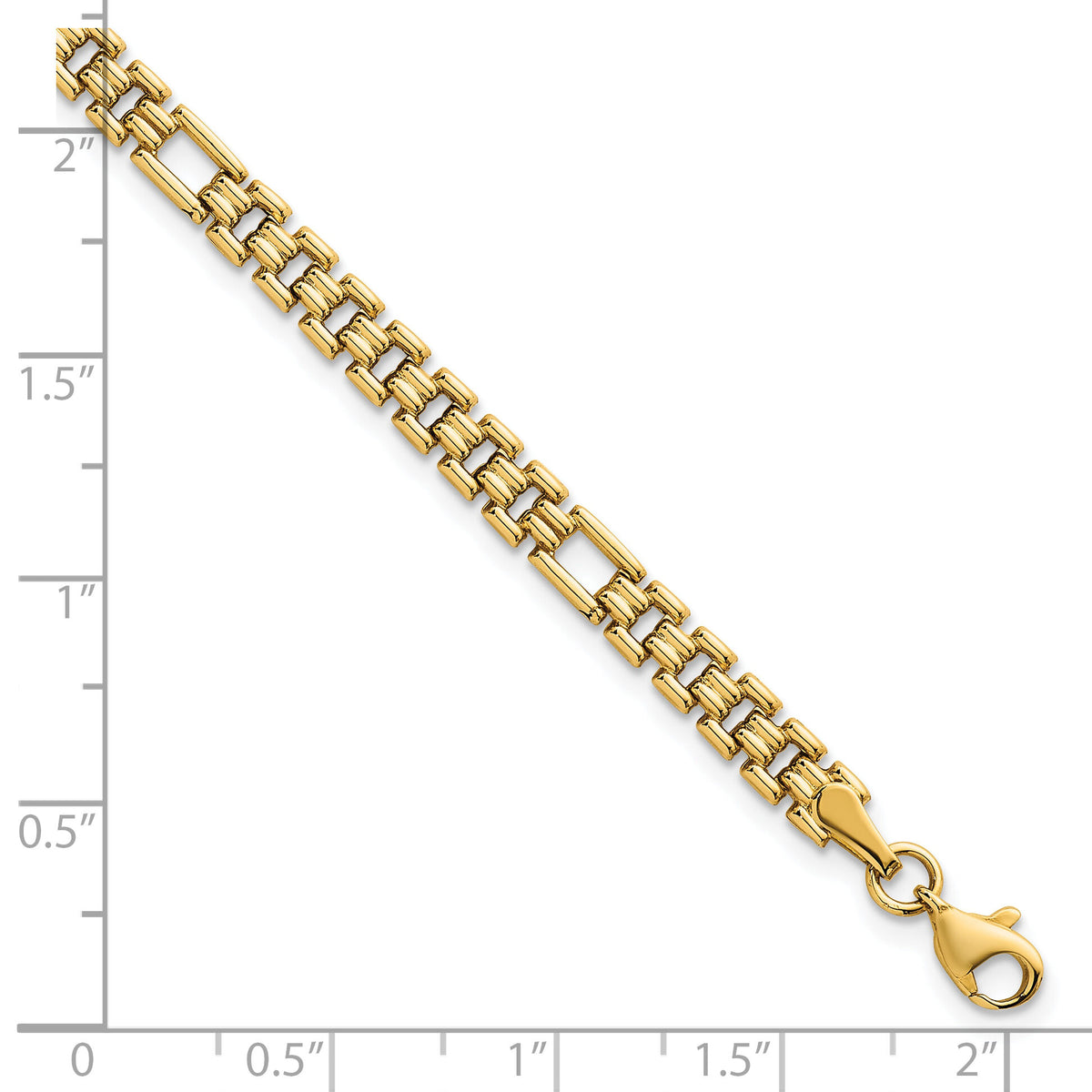 14K Polished Fancy Link 7.5in Bracelet-SF3176-7.5