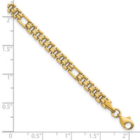 14K Polished Fancy Link 7.5in Bracelet-SF3176-7.5