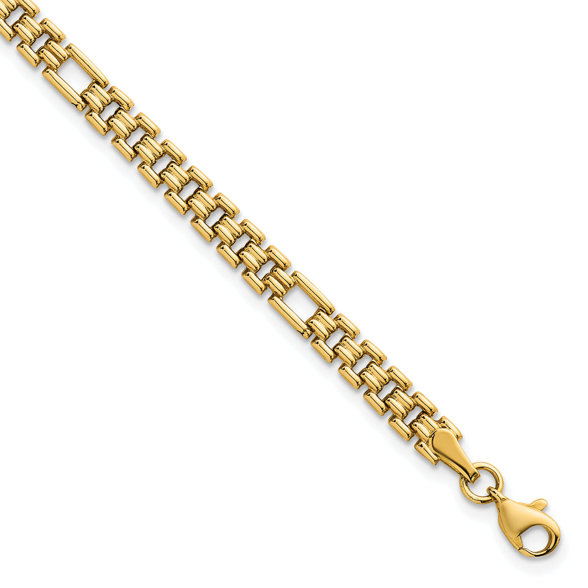 14K Polished Fancy Link 7.5in Bracelet-SF3176-7.5