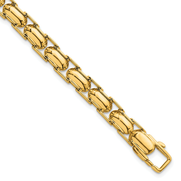 14K Polished Fancy Link Bracelet-SF3177-7.5