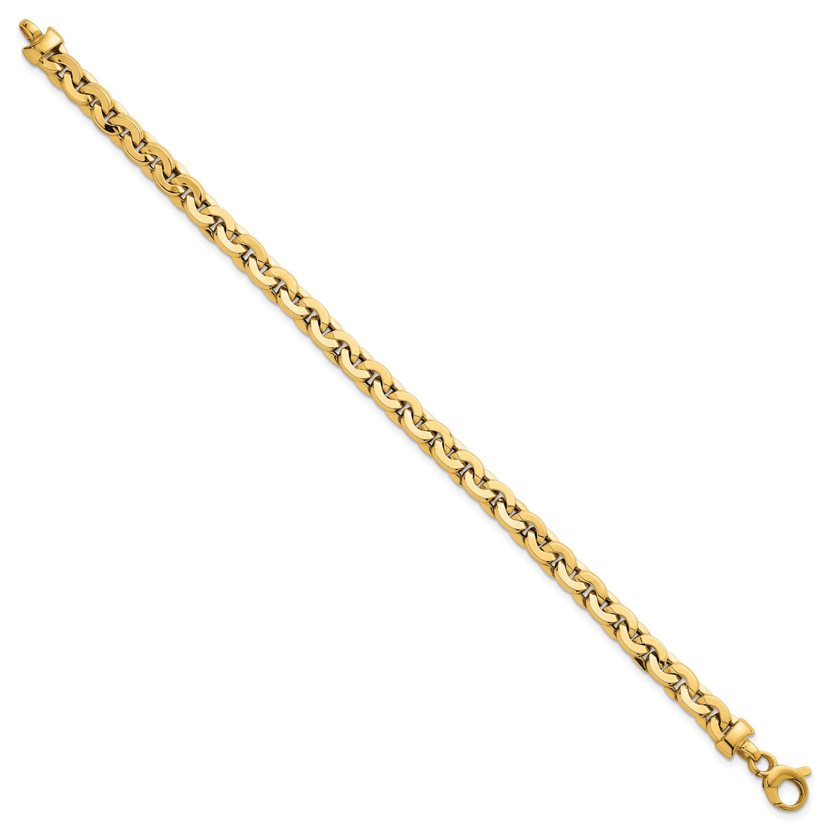 14K Polished Fancy 5.75mm Link 7.5 Inch Bracelet-SF3180-7.5