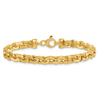 14K Polished Fancy 5.75mm Link 7.5 Inch Bracelet-SF3180-7.5