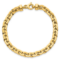 14K Polished Fancy 5.75mm Link 7.5 Inch Bracelet-SF3180-7.5
