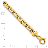 14K Polished Fancy 5.75mm Link 7.5 Inch Bracelet-SF3180-7.5