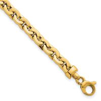 14K Polished Fancy 5.75mm Link 7.5 Inch Bracelet-SF3180-7.5