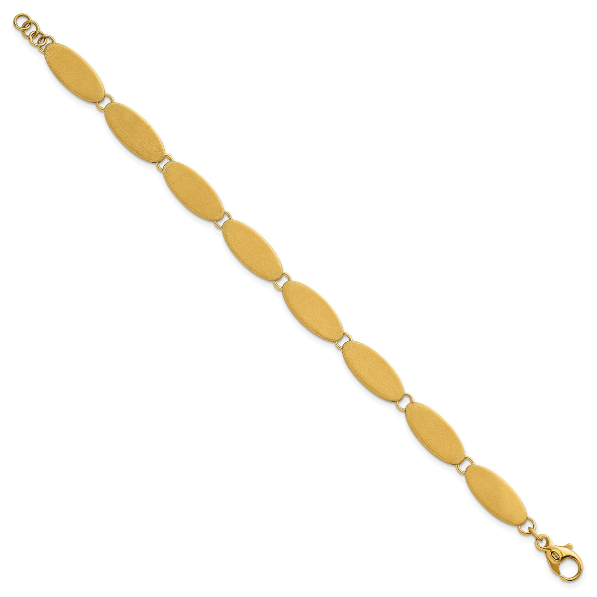 14k Brushed Fancy Link 8mm Bracelet-SF3183-7