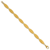 14k Brushed Fancy Link 8mm Bracelet-SF3183-7