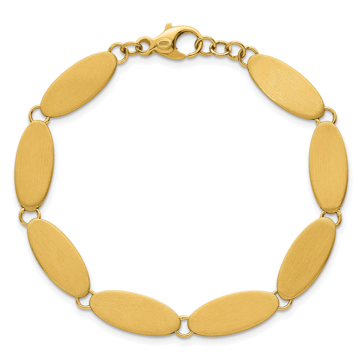 14k Brushed Fancy Link 8mm Bracelet-SF3183-7