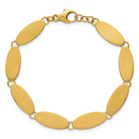 14k Brushed Fancy Link 8mm Bracelet-SF3183-7