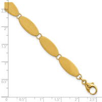14k Brushed Fancy Link 8mm Bracelet-SF3183-7
