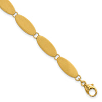 14k Brushed Fancy Link 8mm Bracelet-SF3183-7
