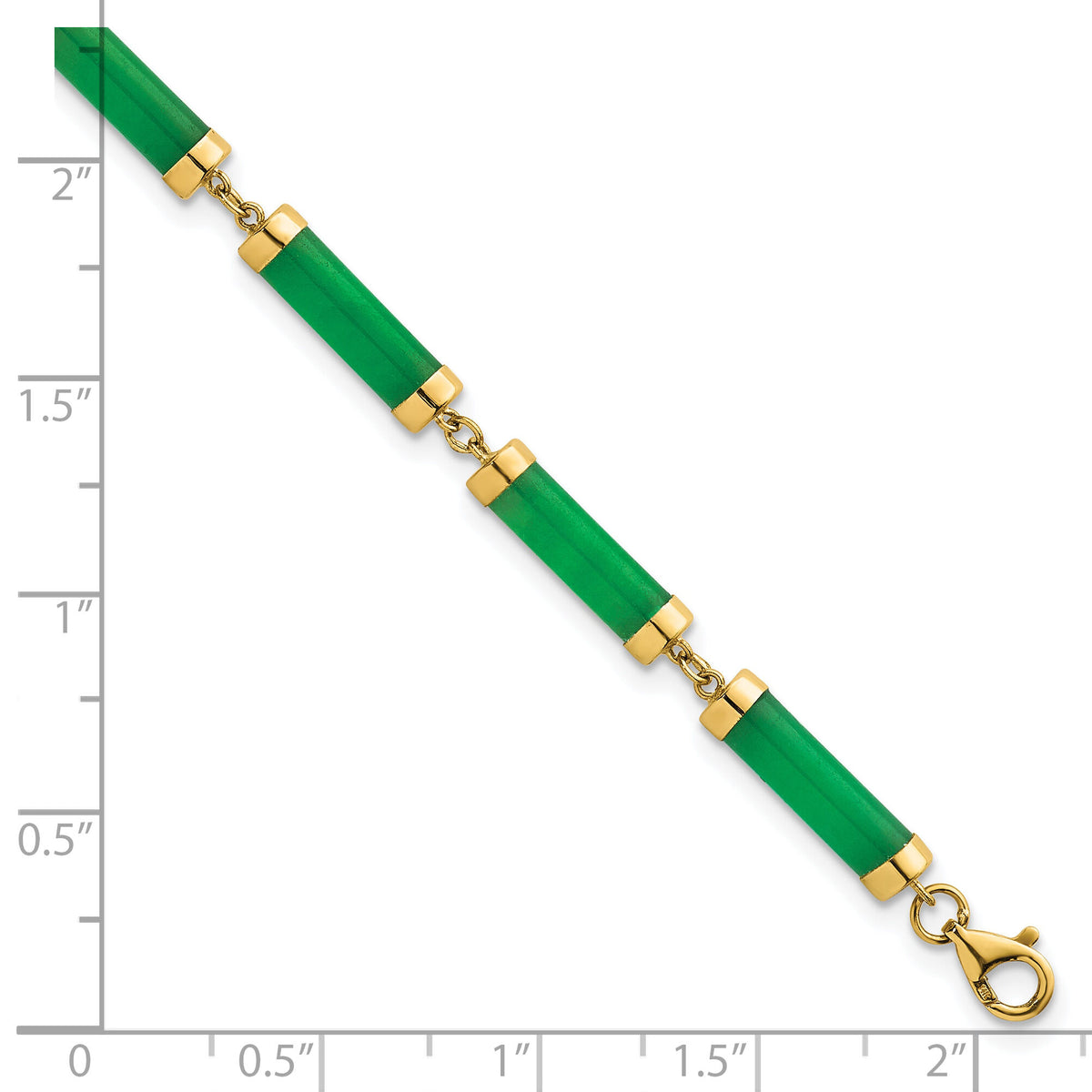 14K Polished 4.0mm Jade Bars Bracelet-SF3186-7