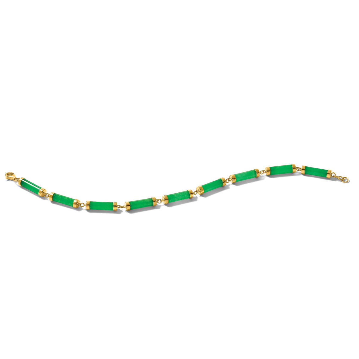 14K Polished 4.0mm Jade Bars Bracelet-SF3186-7
