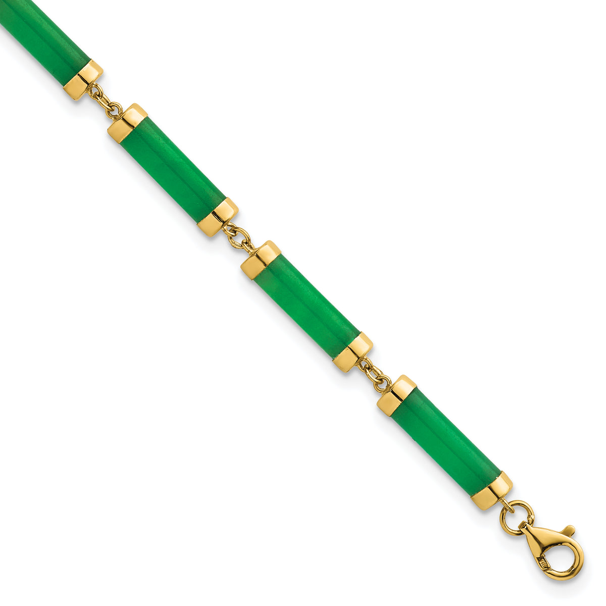 14K Polished 4.0mm Jade Bars Bracelet-SF3186-7