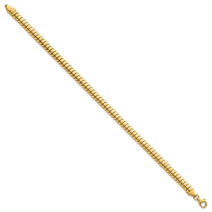 14K Polished Fancy Herringbone 7.5 in Bracelet-SF3187-7.5