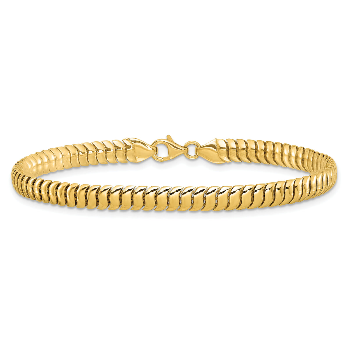 14K Polished Fancy Herringbone 7.5 in Bracelet-SF3187-7.5