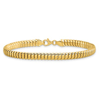 14K Polished Fancy Herringbone 7.5 in Bracelet-SF3187-7.5