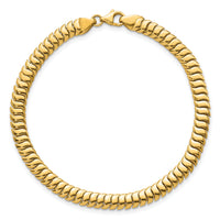 14K Polished Fancy Herringbone 7.5 in Bracelet-SF3187-7.5