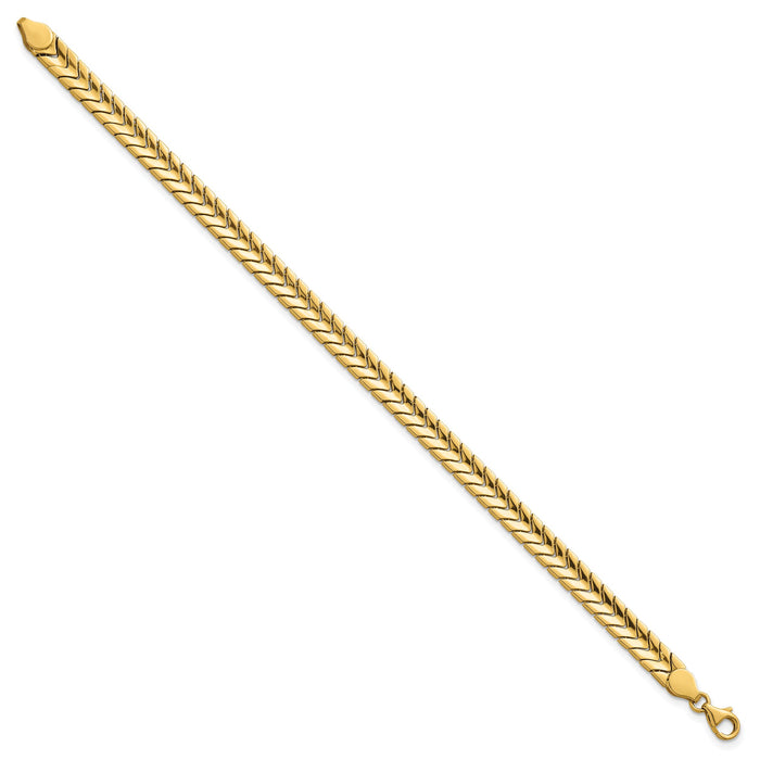 14K Polished Fancy Link 7.5 in Bracelet-SF3188-7.5