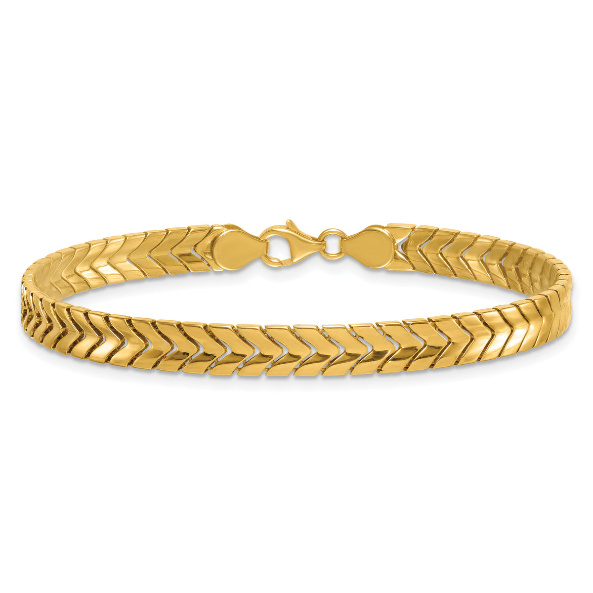 14K Polished Fancy Link 7.5 in Bracelet-SF3188-7.5