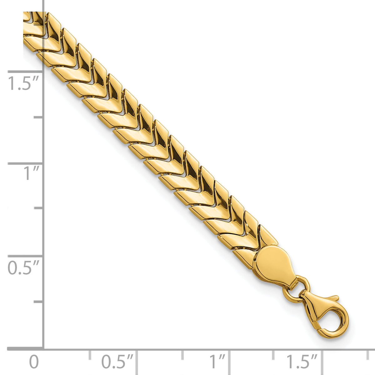 14K Polished Fancy Link 7.5 in Bracelet-SF3188-7.5