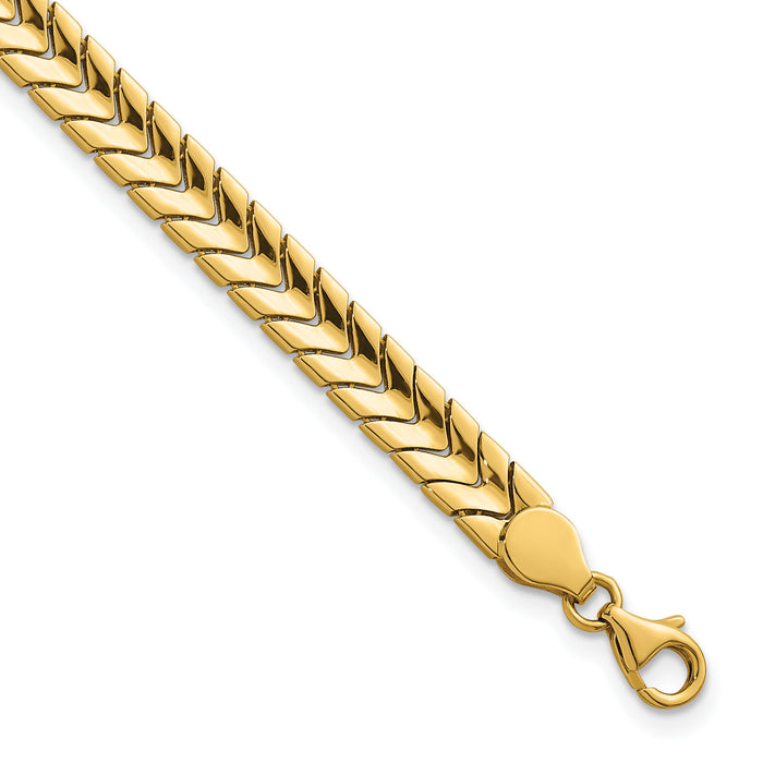 14K Polished Fancy Link 7.5 in Bracelet-SF3188-7.5