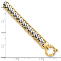 14k Two-tone Polished Fancy Link Bracelet-SF3189-7.5