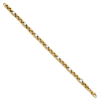 14k Two-tone Polished 7.5in Link Bracelet-SF3190-7.5