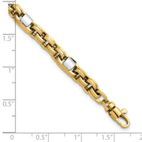 14k Two-tone Polished 7.5in Link Bracelet-SF3190-7.5