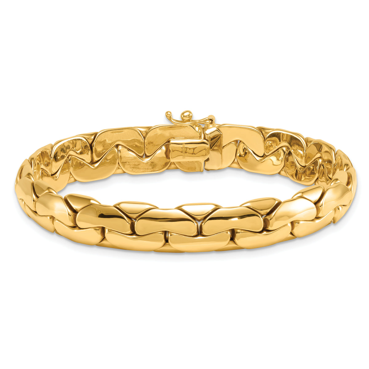 14k Polished Fancy Link Bracelet-SF3192-7.5