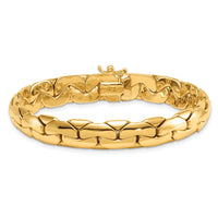 14k Polished Fancy Link Bracelet-SF3192-7.5