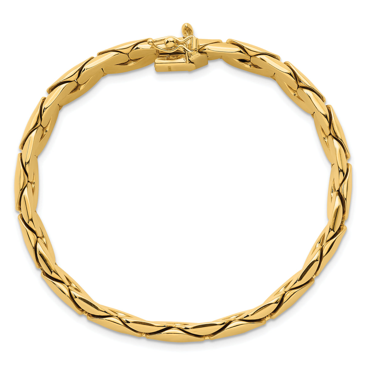 14k Polished Fancy Link Bracelet-SF3192-7.5
