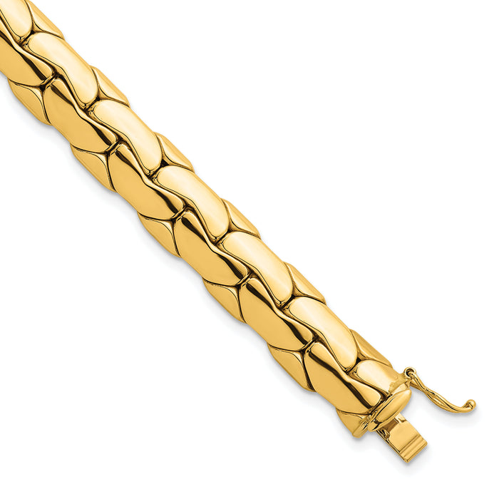 14k Polished Fancy Link Bracelet-SF3192-7.5