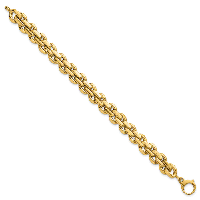 14k Polished 7.5in Fancy Link Bracelet-SF3193-7.5