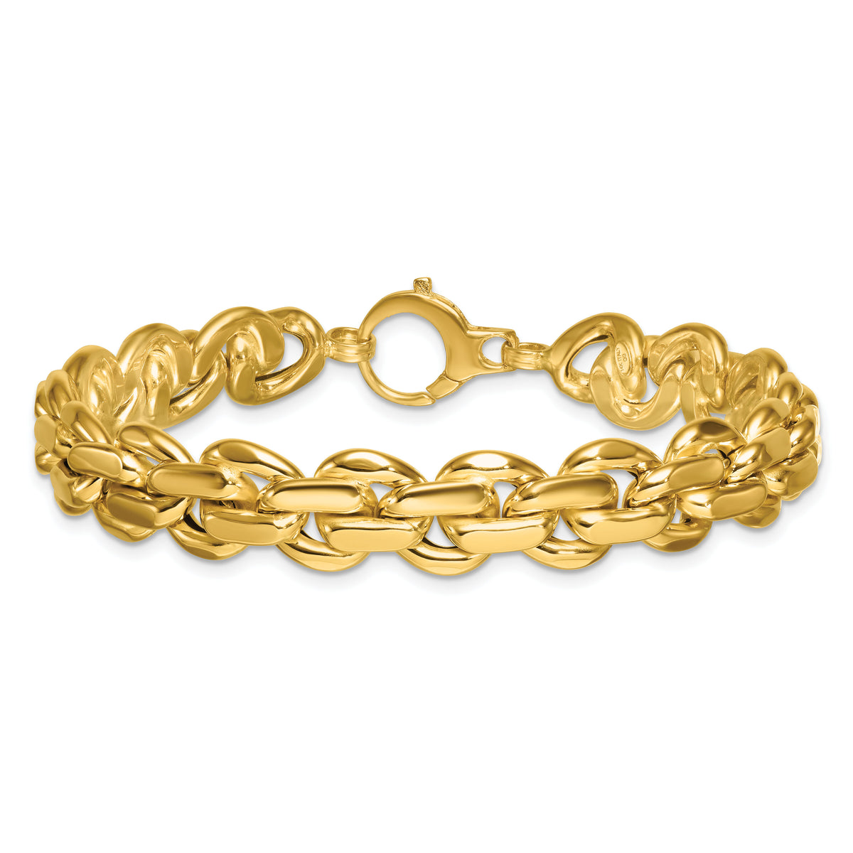 14k Polished 7.5in Fancy Link Bracelet-SF3193-7.5