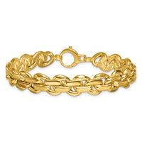 14k Polished 7.5in Fancy Link Bracelet-SF3193-7.5