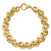 14k Polished 7.5in Fancy Link Bracelet-SF3193-7.5