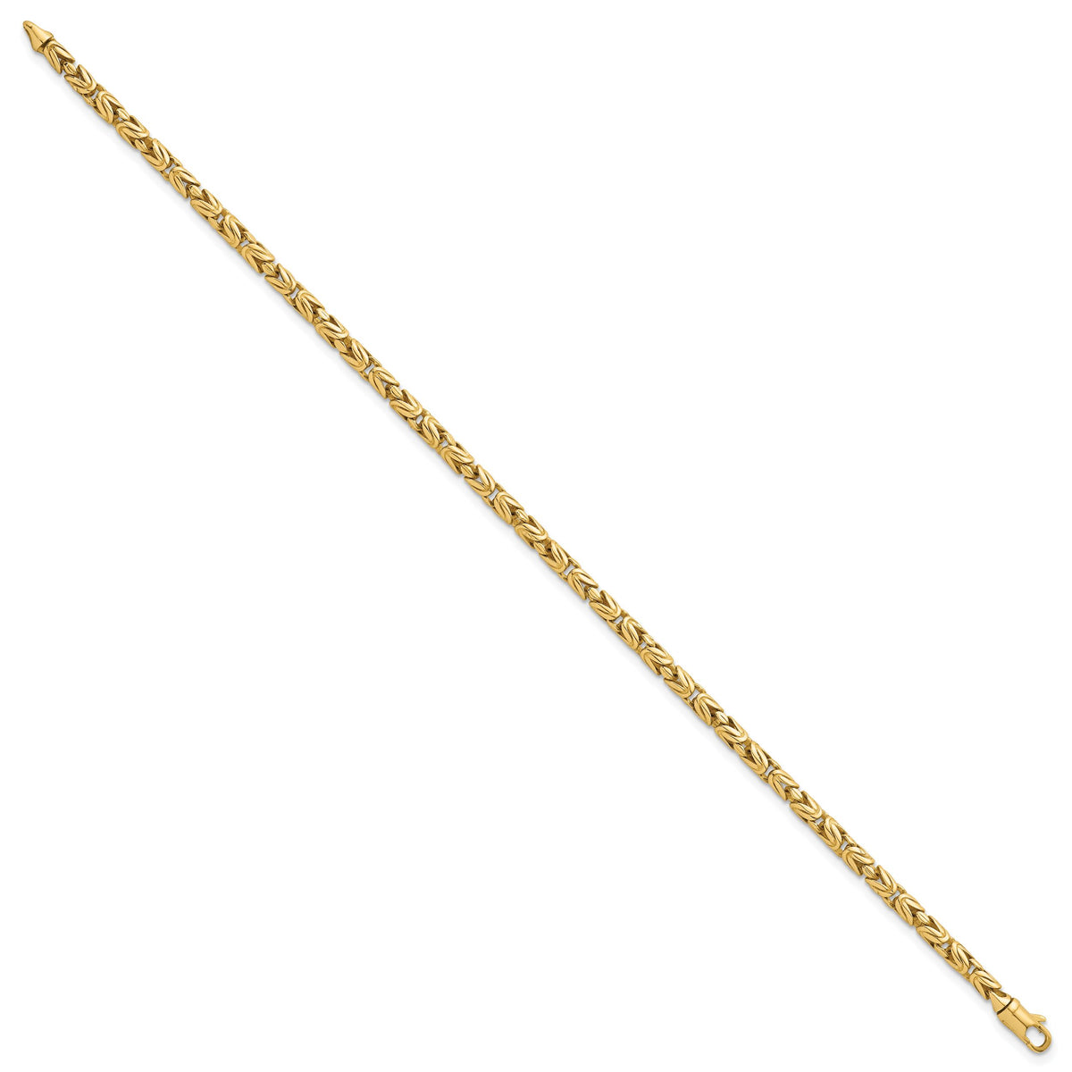 14k Polished Rounded Byzantine Link 7.5in Bracelet-SF3195-7.5