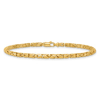 14k Polished Rounded Byzantine Link 7.5in Bracelet-SF3195-7.5