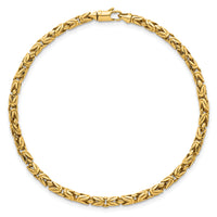 14k Polished Rounded Byzantine Link 7.5in Bracelet-SF3195-7.5