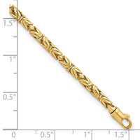 14k Polished Rounded Byzantine Link 7.5in Bracelet-SF3195-7.5