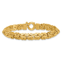 14k Polished 7.5in Knife Edge Byzantine Link Bracelet-SF3197-7.5