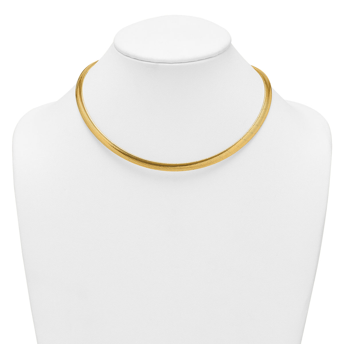 14k Polished Mesh 17in Necklace-SF3207-17