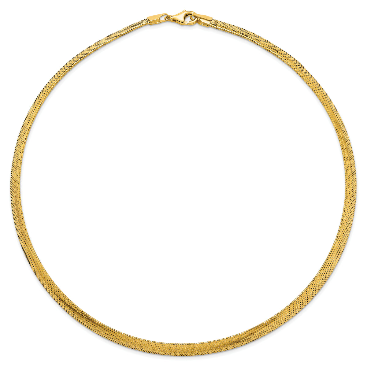 14k Polished Mesh 17in Necklace-SF3207-17