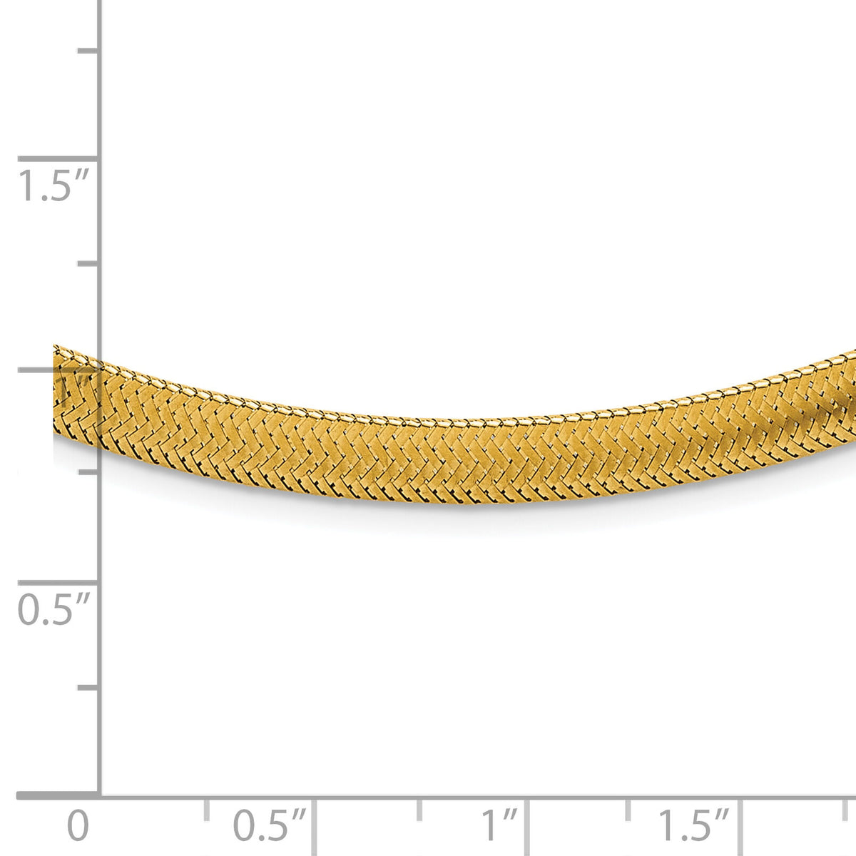 14k Polished Mesh 17in Necklace-SF3207-17