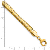 14k Polished Mesh 7.5in Bracelet-SF3207-7.5