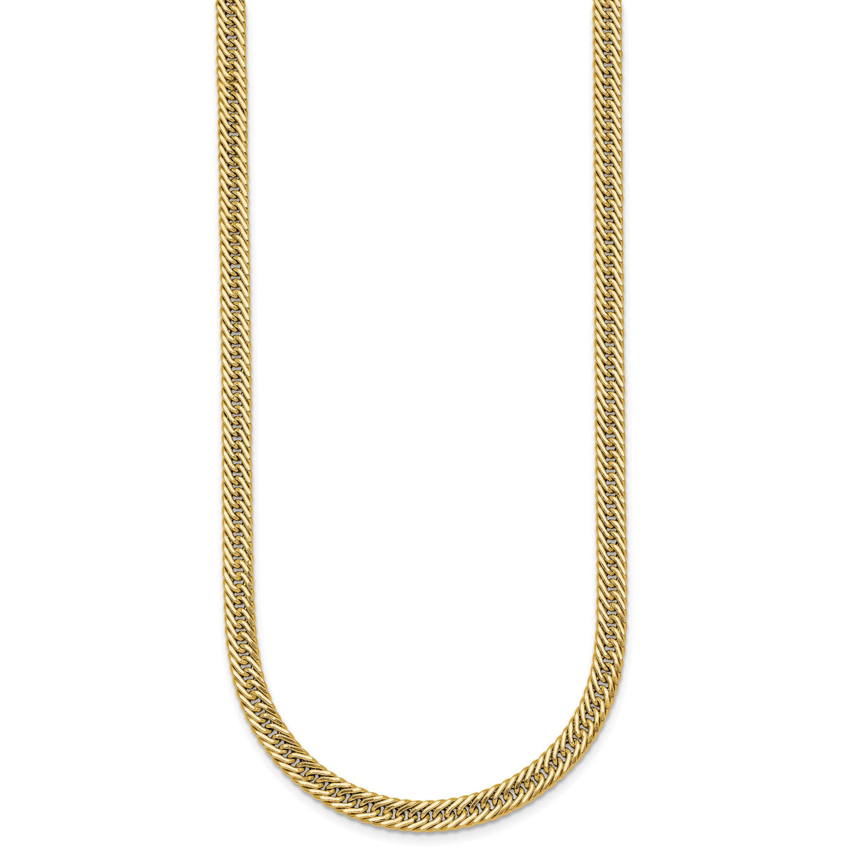14k Polished 17in Fancy Hollow Link Necklace-SF3208-17