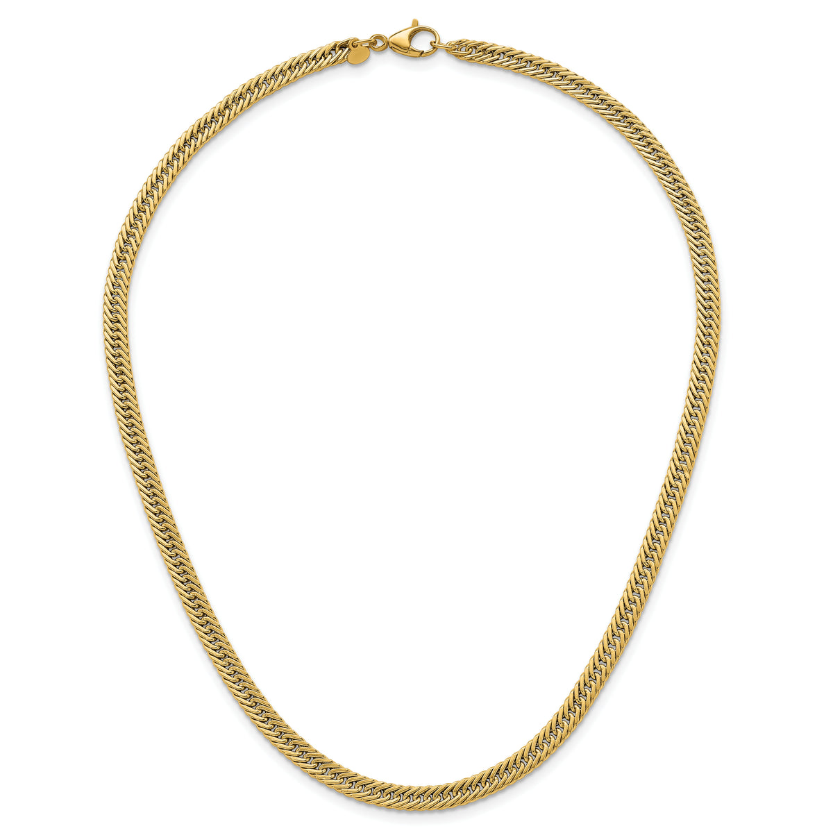 14k Polished 17in Fancy Hollow Link Necklace-SF3208-17